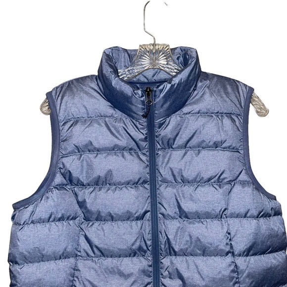 NWT Eddie Bauer Women Vest Blue Down Quilted Puffer Vest Size L - Picture 4 of 7